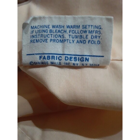 Vintage Sheets, Orange, Reeds and Butterflies, Springmaid, Fitted and Flat Twin - Picture 4 of 6